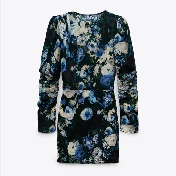 ZARA BLOGGER FAVORITE FLORAL PRINT DRESS - Picture 13 of 14